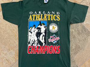 Vintage Oakland Athletics 1989 World Series Logo 7 Baseball TShirt, Size Medium