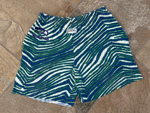 Vintage Seattle Seahawks Zubaz Football Shorts, Size Large