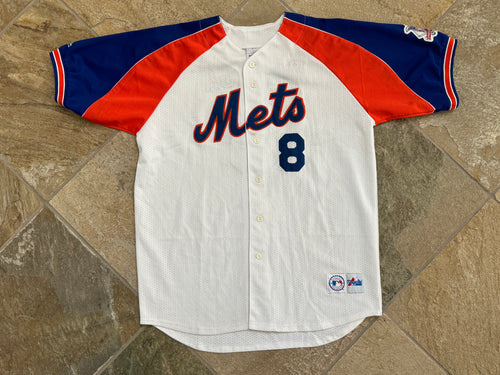 Vintage New York Mets Carlos Baerga Majestic Baseball Jersey, Size XL