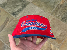 Load image into Gallery viewer, Vintage Montreal Canadiens Starter Tailsweep Script Snapback Hockey Hat