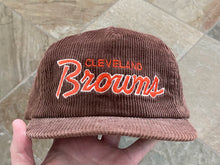 Load image into Gallery viewer, Vintage Cleveland Browns Sports Specialties Corduroy Script Strapback Football Hat