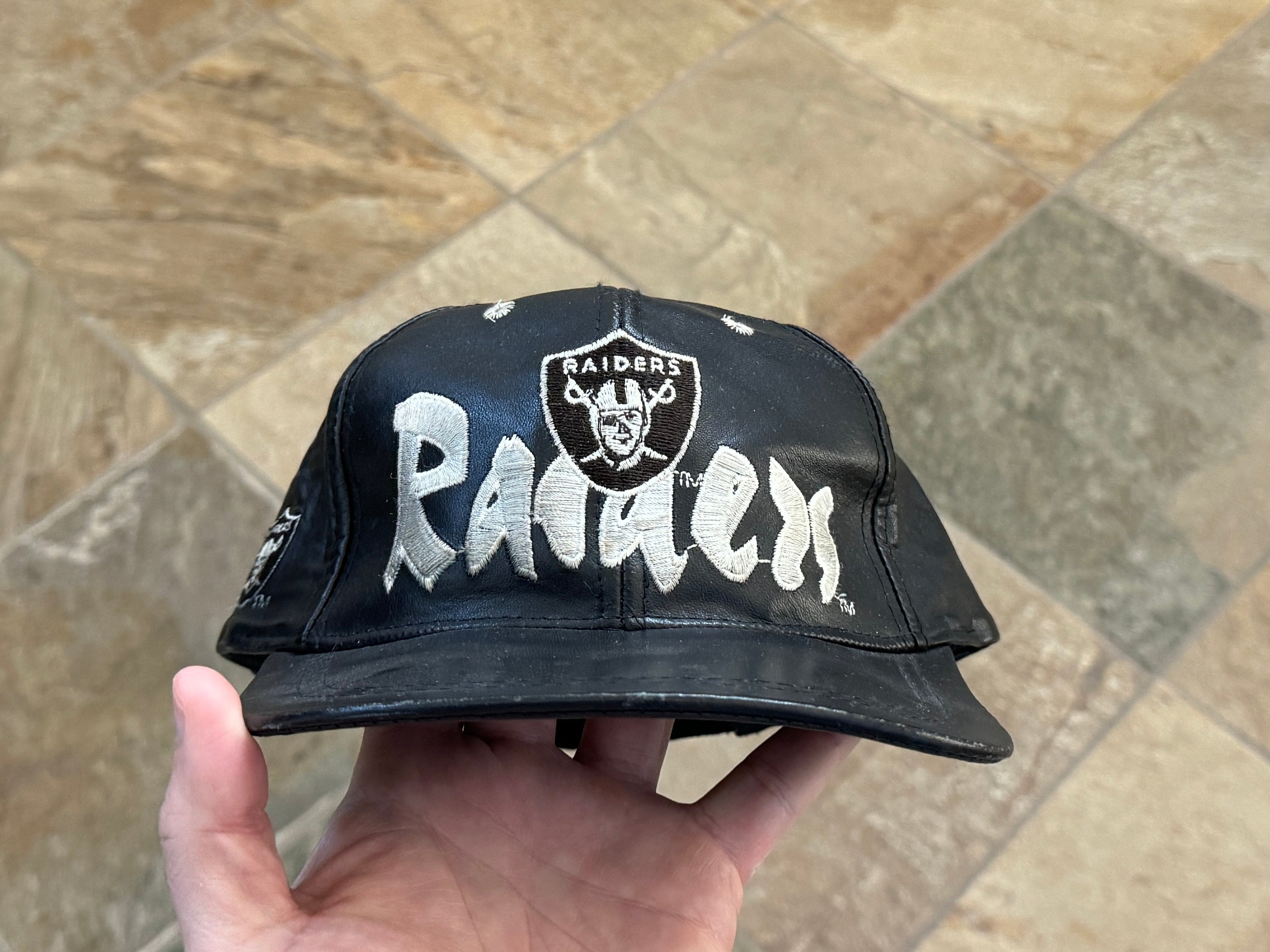 Vintage Oakland Raiders Drew Pearson Leather Football Hat – Stuck