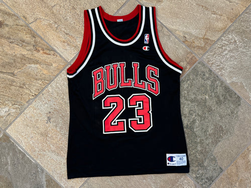 Vintage Chicago Bulls Michael Jordan Champion Basketball Jersey, Size 40, Medium