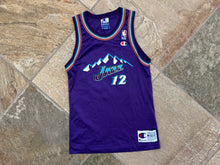 Load image into Gallery viewer, Vintage Utah Jazz John Stockton Champion Basketball Jersey, Size Youth Medium, 10-12