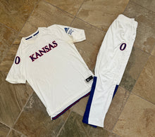 Load image into Gallery viewer, Kansas Jayhawks Frank Mason III Game Worn Adidas Warmup Suit College TShirt, Size Large