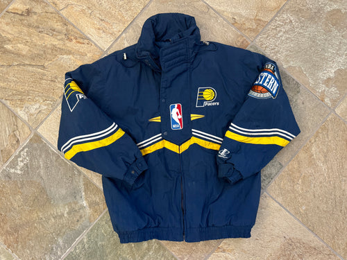 Vintage Indiana Pacers Logo Athletic Spike Parka Basketball Jacket, Size Large