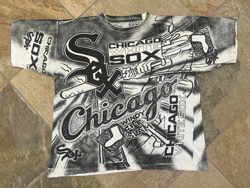 Vintage Chicago White Sox Trench All Over Print Baseball TShirt, Size XL