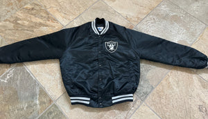 Vintage Los Angeles Raiders Chalk Line Satin Football Jacket, Size Medium