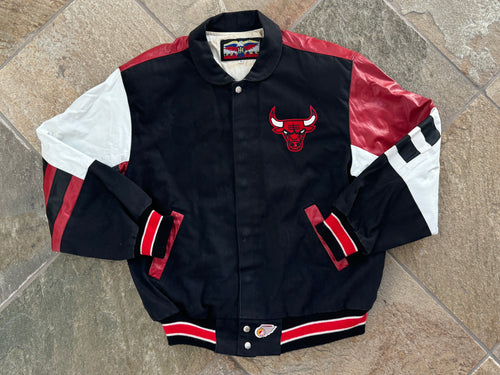 Vintage Chicago Bulls Jeff Hamilton Leather Basketball Jacket, Size Medium