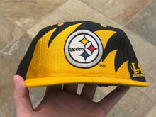 Load image into Gallery viewer, Vintage Pittsburgh Steelers Logo Athletic Sharktooth Snapback Football Hat