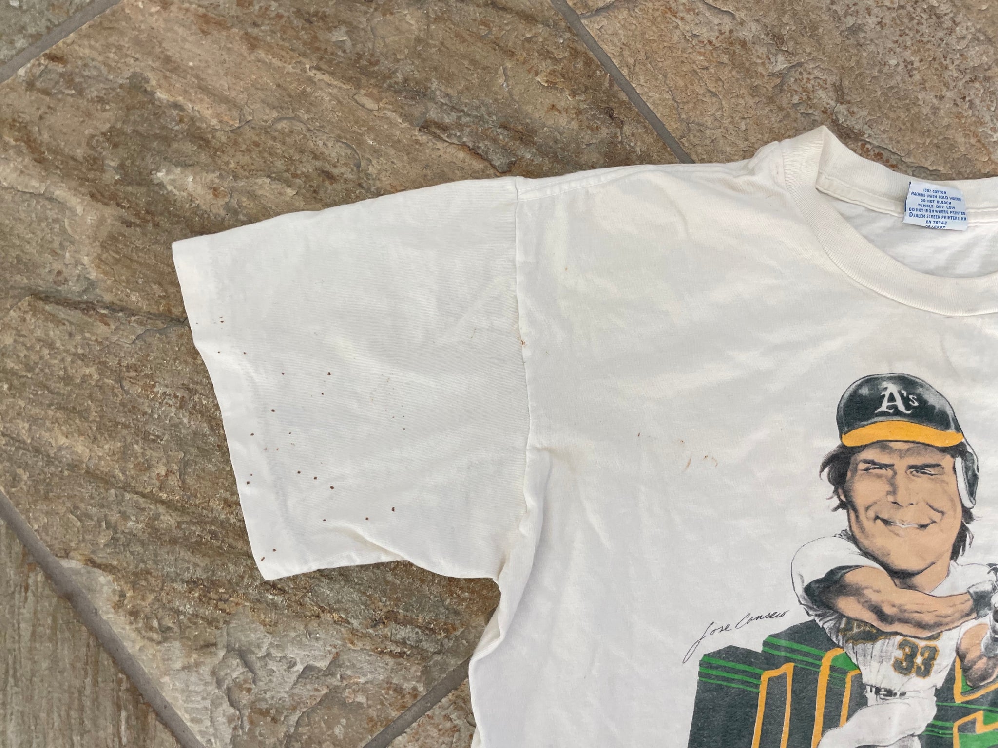 Jose Canseco Signed Oakland A's Green Throwback Majestic