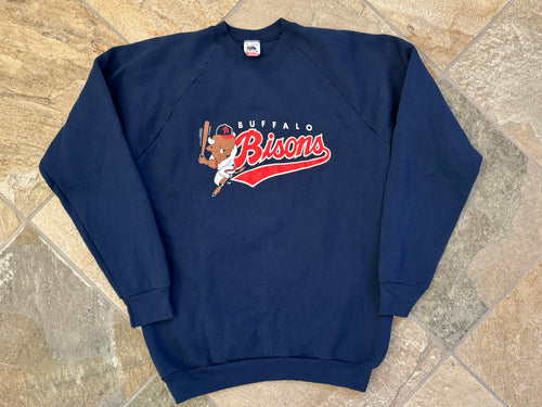 Vintage Buffalo Bisons MiLB Baseball Sweatshirt, Size XL