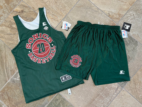 Vintage Seattle SuperSonics Gary Payton Starter Shorts Set Basketball Jersey, Size 48, XL