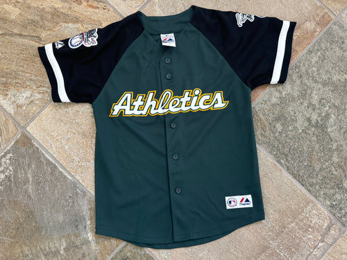 Vintage Oakland Athletics Majestic Baseball Jersey, Size Youth Medium, 10-12