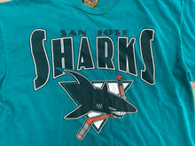 Load image into Gallery viewer, Vintage San Jose Sharks Nutmeg Hockey TShirt, Size XL