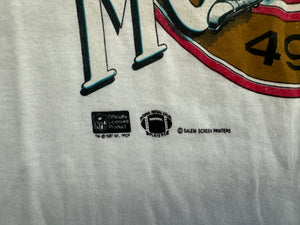 Vintage San Francisco 49ers Joe Montana Salem Football TShirt, Size Medium