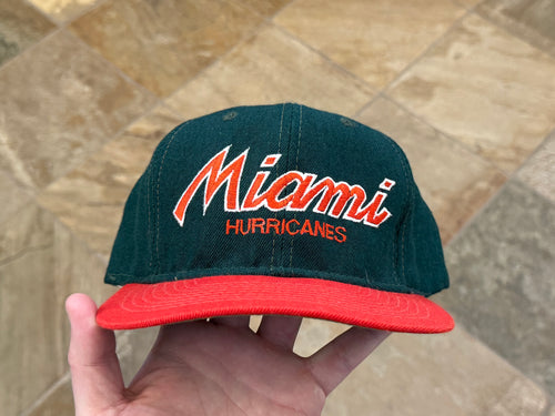 Vintage Miami Hurricanes Sports Specialties Script Snapback College Hat