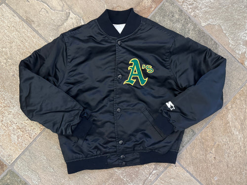 Vintage Oakland Athletics Starter Satin Baseball Jacket, Size Youth Medium, 10-12