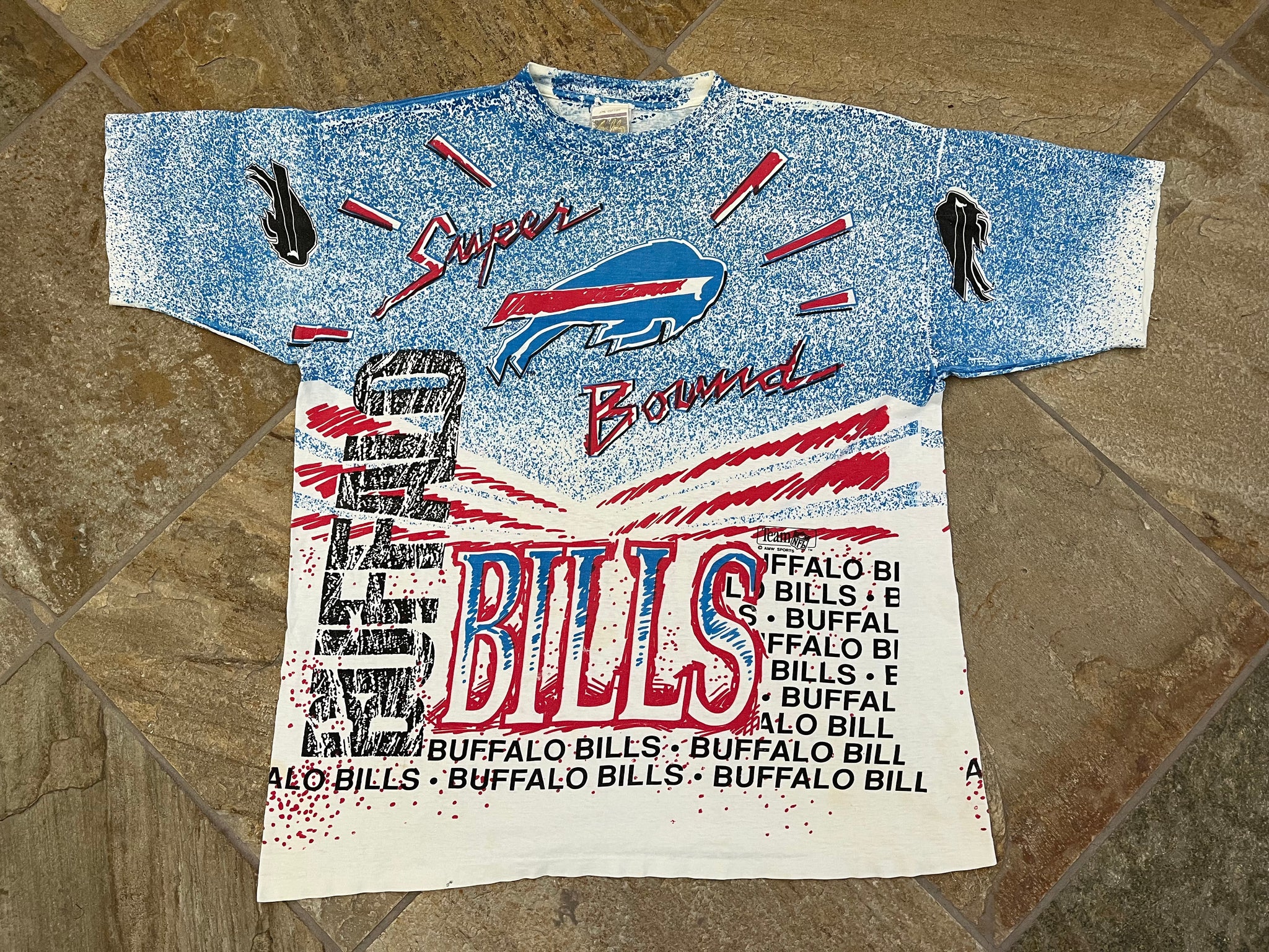 Vintage Buffalo Bills Magic Johnson Tee Size XL - ShopperBoard