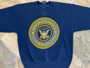 Vintage US Navy Midshipman College Sweatshirt, Size Large