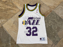 Load image into Gallery viewer, Vintage Utah Jazz Karl Malone Champion Basketball Jersey, Size 36, Small