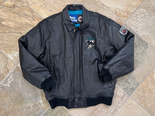 Load image into Gallery viewer, Vintage San Jose Sharks Pro Player Leather Hockey Jacket, Size Large