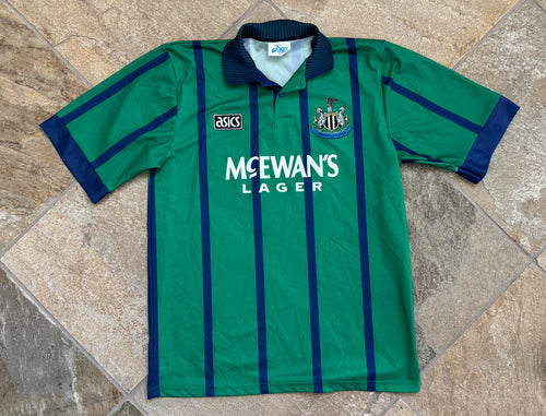 Vintage Newcastle United ASICS Football Soccer Jersey, Size Large