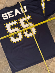 Vintage San Diego Chargers Junior Seau Logo Athletic Football Jersey, Size Large