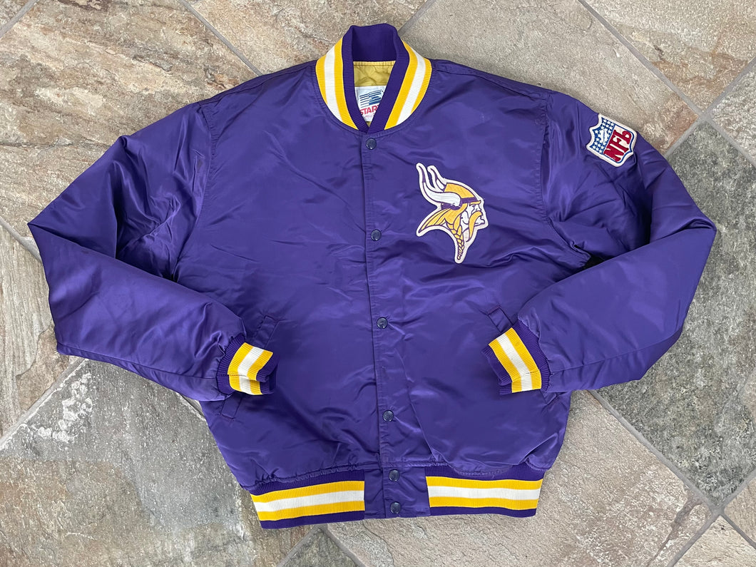 Vintage Minnesota Vikings Starter Satin Football Jacket, Size Large