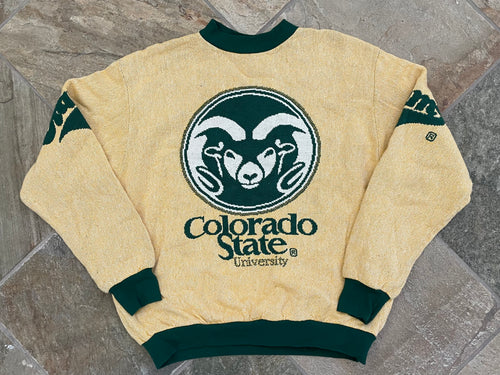 Vintage Colorado State Rams Riddle Sweater College Sweatshirt, Size XL