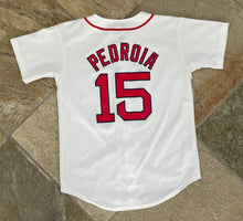 Load image into Gallery viewer, Vintage Boston Red Sox Dustin Pedroia Majestic Baseball Jersey, Size Youth Medium, 8-10