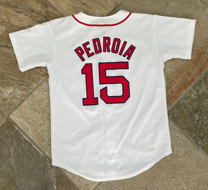 Vintage Boston Red Sox Dustin Pedroia Majestic Baseball Jersey, Size Youth Medium, 8-10