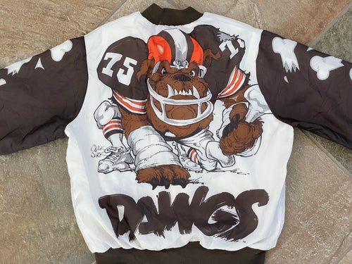 Vintage Cleveland Browns Chalk Line Fanimation Football Jacket, Size Medium