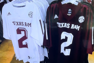 Vintage Texas A&M Aggies Johnny Manziel Adidas College Football Jersey, Size Large