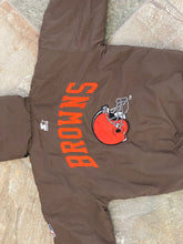 Load image into Gallery viewer, Vintage Cleveland Browns Starter Parka Football Jacket, Size Small