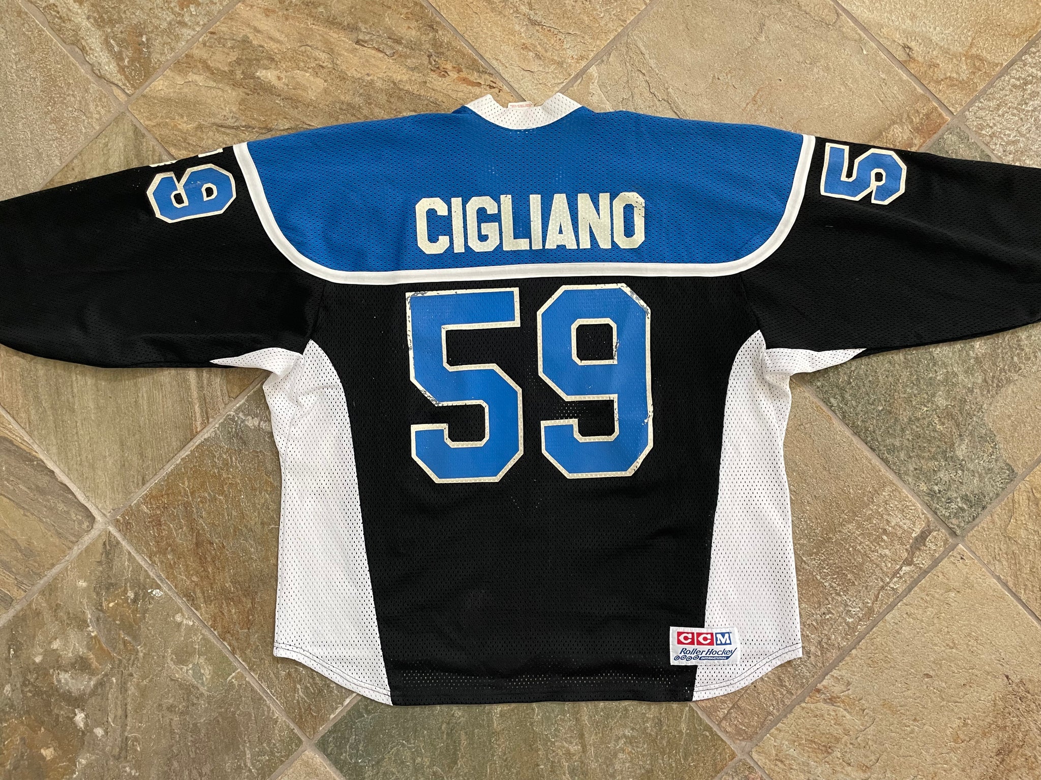 CCM New England Stingers RHI Roller Hockey Jersey Vintage Blue Adult buy Men’s L/XL