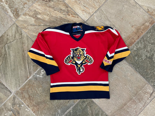 Vintage Florida Panthers CCM Hockey Jersey, Size Youth Large, 12-14