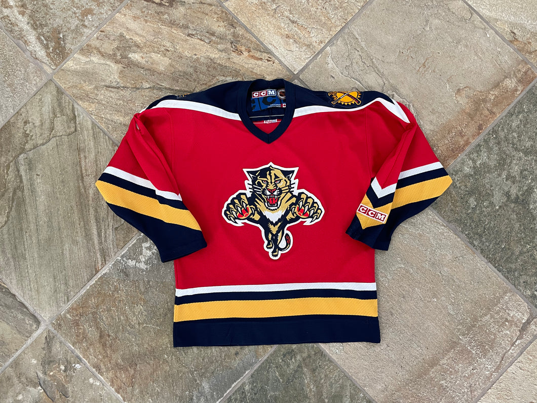 Vintage Florida Panthers CCM Hockey Jersey, Size Youth Large, 12-14