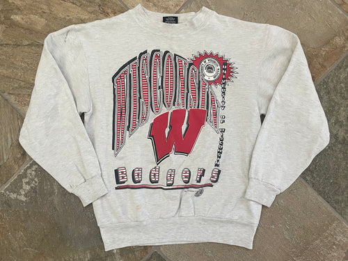 Vintage Wisconsin Badgers College Sweatshirt, Size Medium