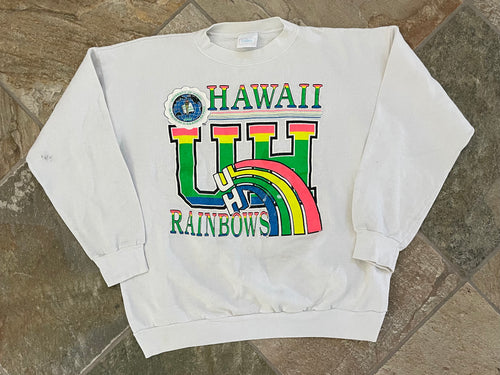Vintage Hawaii Rainbows College Sweatshirt, Size XXL