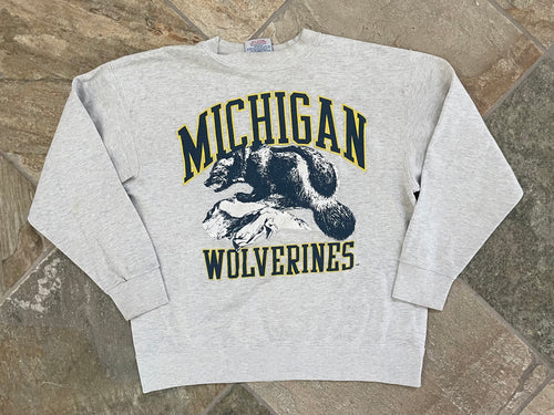 Vintage Michigan Wolverines College Sweatshirt, Size Large