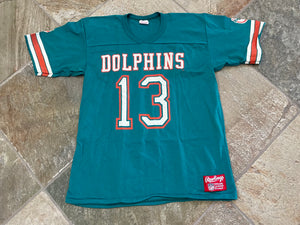 Vintage Miami Dolphins Dan Marino Rawlings Jersey Football TShirt, Size Large