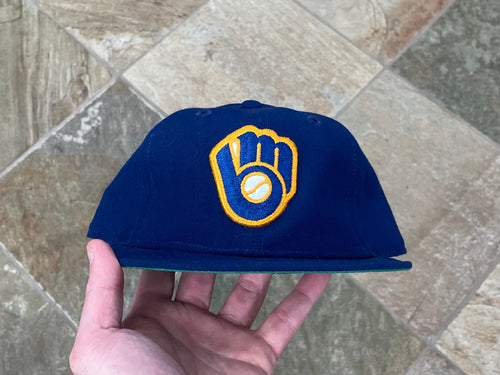 Vintage Milwaukee Brewers New Era Pro Fitted Baseball Hat, Size 7