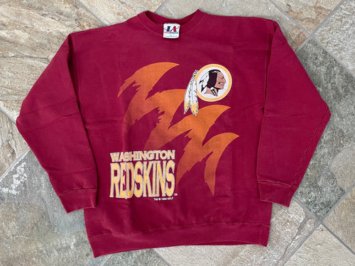 Vintage Washington Redskins Logo Athletic Sharktooth Football Sweatshirt, Size Large