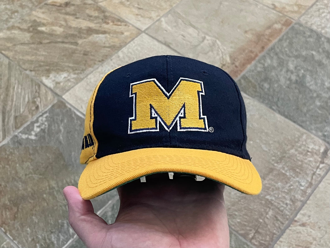 Vintage Michigan Wolverines Sports Specialties Script Snapback College Hat