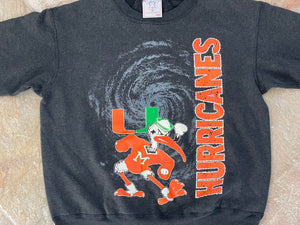 Vintage Miami Hurricanes College Sweatshirt, Size Large