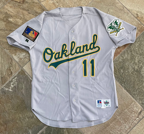 Vintage Oakland Athletics Jim Lefebvre Game Worn Russell Baseball Jersey, Size 46, Large