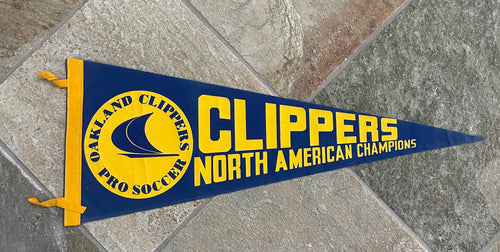 Vintage Oakland Clippers NPSL NASL Soccer Pennant