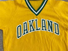 Load image into Gallery viewer, Vintage Oakland Athletics Sand Knit Baseball Jersey, Size Youth Large, 10-12