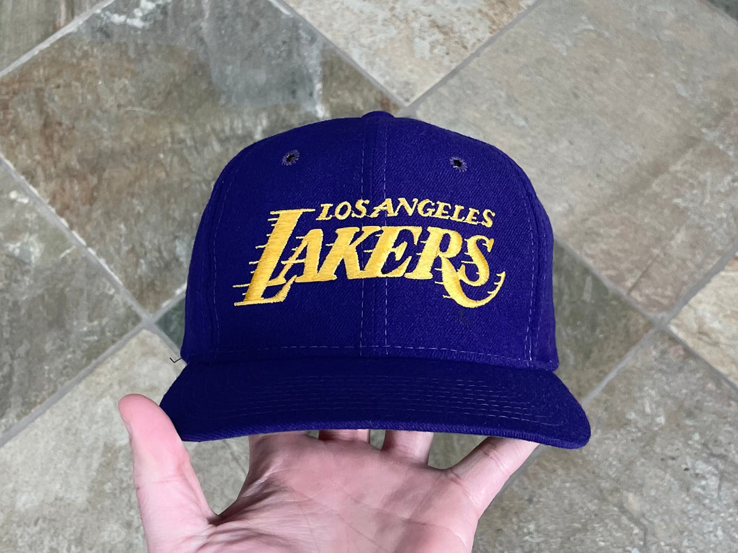 Vintage Los Angeles Lakers Sports Specialties Script Snapback Basketball Hat